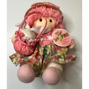 Vintage 1988 Little Miss Muffins Doll Joeson Ind/ Pink Hair